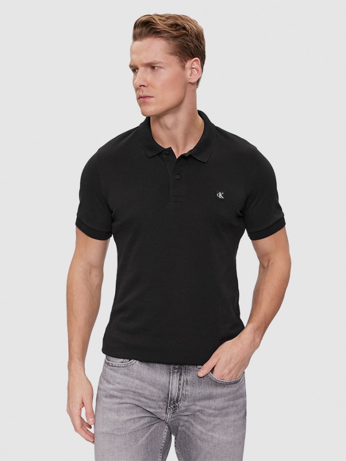 Polo Shirt Man Black Calvin Klein