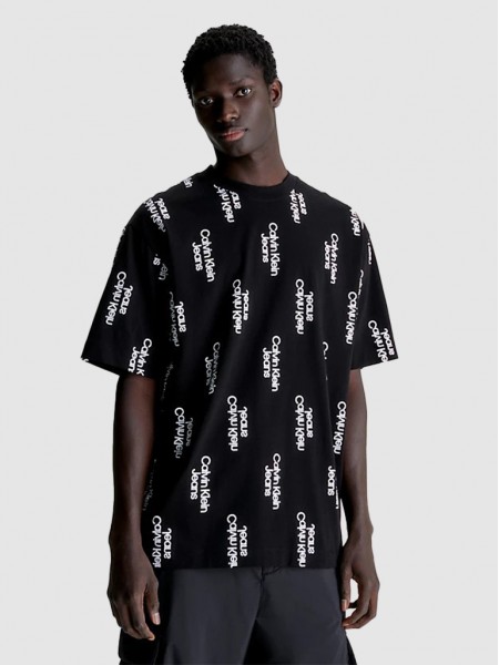 Camiseta Hombre Negro Calvin Klein