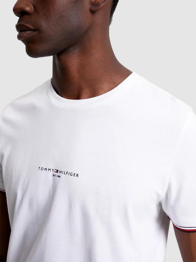 T-Shirt Homem Tommy Logo Tipped Tee Tommy Hilfiger