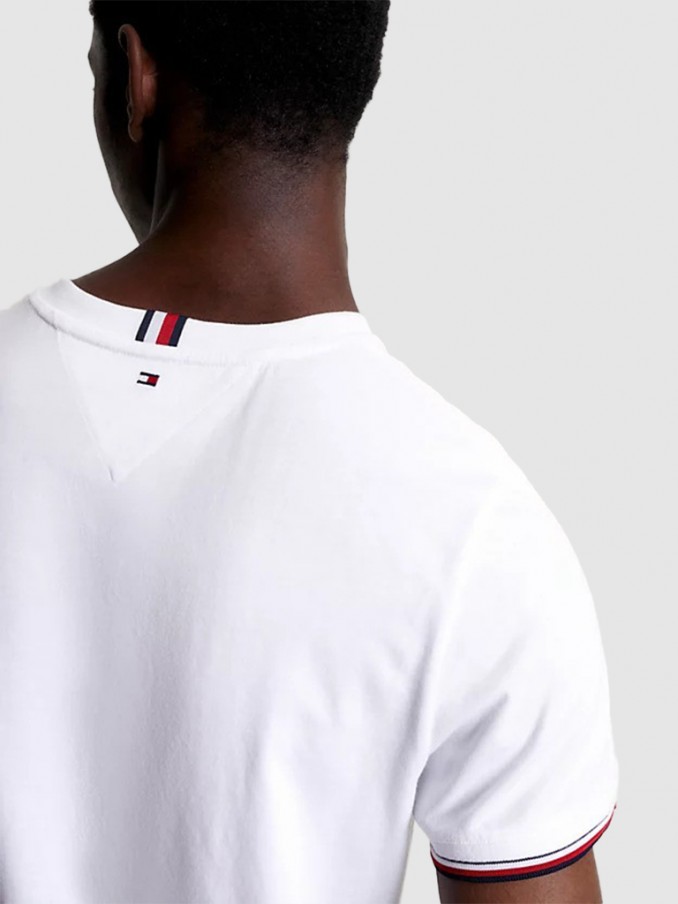 T-Shirt Homem Tommy Logo Tipped Tee Tommy Hilfiger