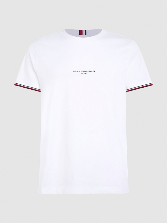 T-Shirt Homem Tommy Logo Tipped Tee Tommy Hilfiger