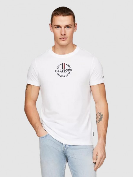 T-Shirt Man White Tommy Hilfiger