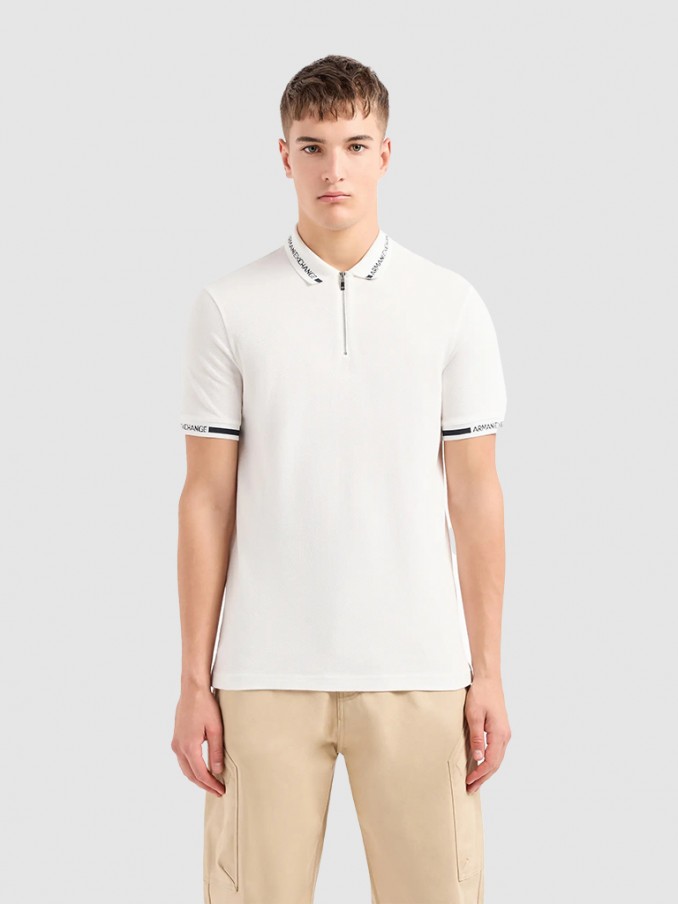 Polo Shirt Man White Armani Exchange
