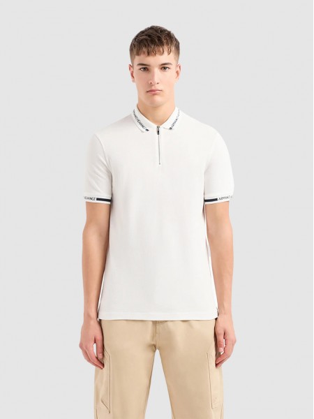 Polo Shirt Man White Armani Exchange