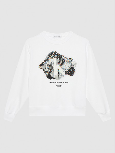 Sweatshirt Menina Graphic Calvin Klein
