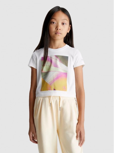 T-Shirt Girl White Calvin Klein