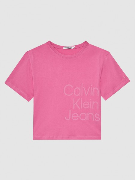 T-Shirt Menina Logo Calvin Klein
