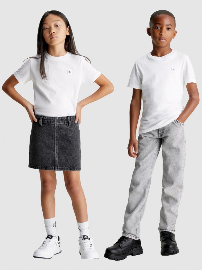 T-Shirt Unisex Child White Calvin Klein
