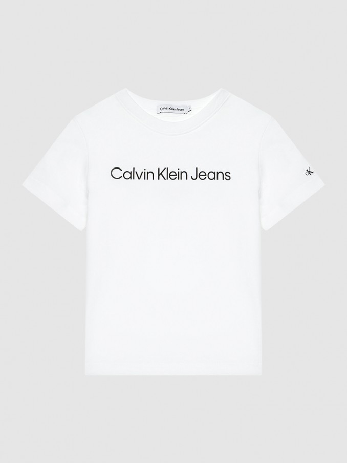 T-Shirt Unisex Child White Calvin Klein