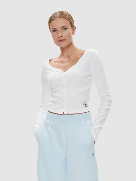 Jacket Woman White Calvin Klein