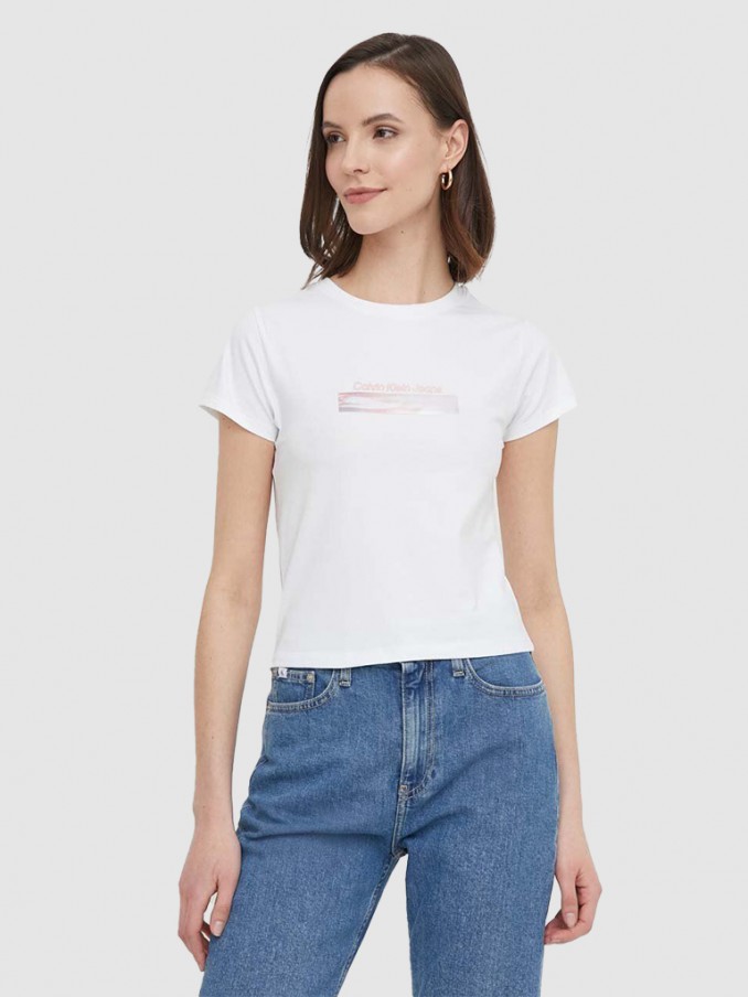 T-Shirt Woman White Calvin Klein