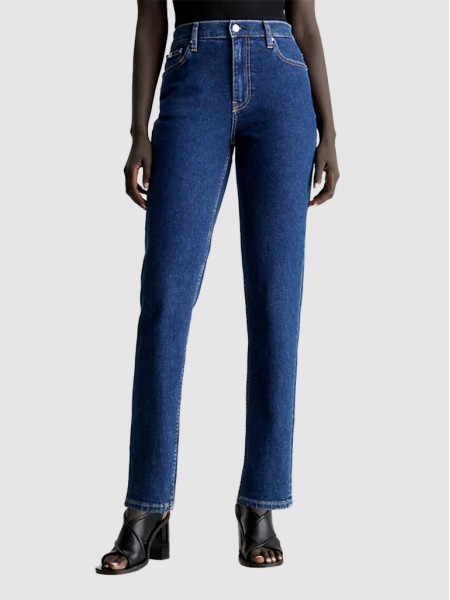 Calça de Ganga Mulher Mom Jeans Calvin Klein
