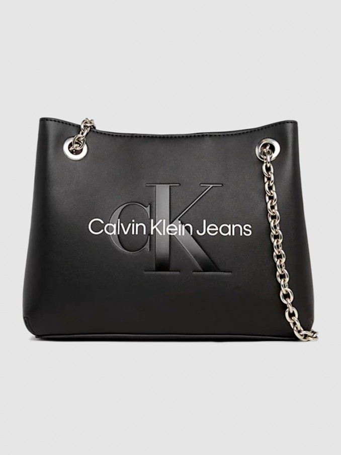 Bolsos de Hombro Mujer Plata Calvin Klein