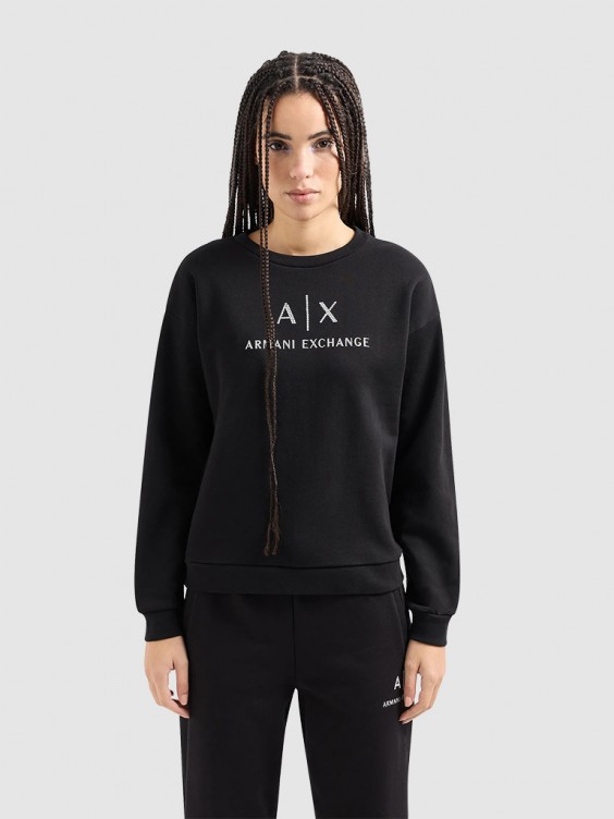 Jumper Woman Black Armani Exchange 3Dymaayj68Z 3DYMAAYJ68Z.2 Mellmak