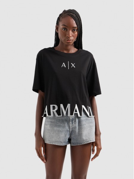 T-Shirt Woman Black Armani Exchange