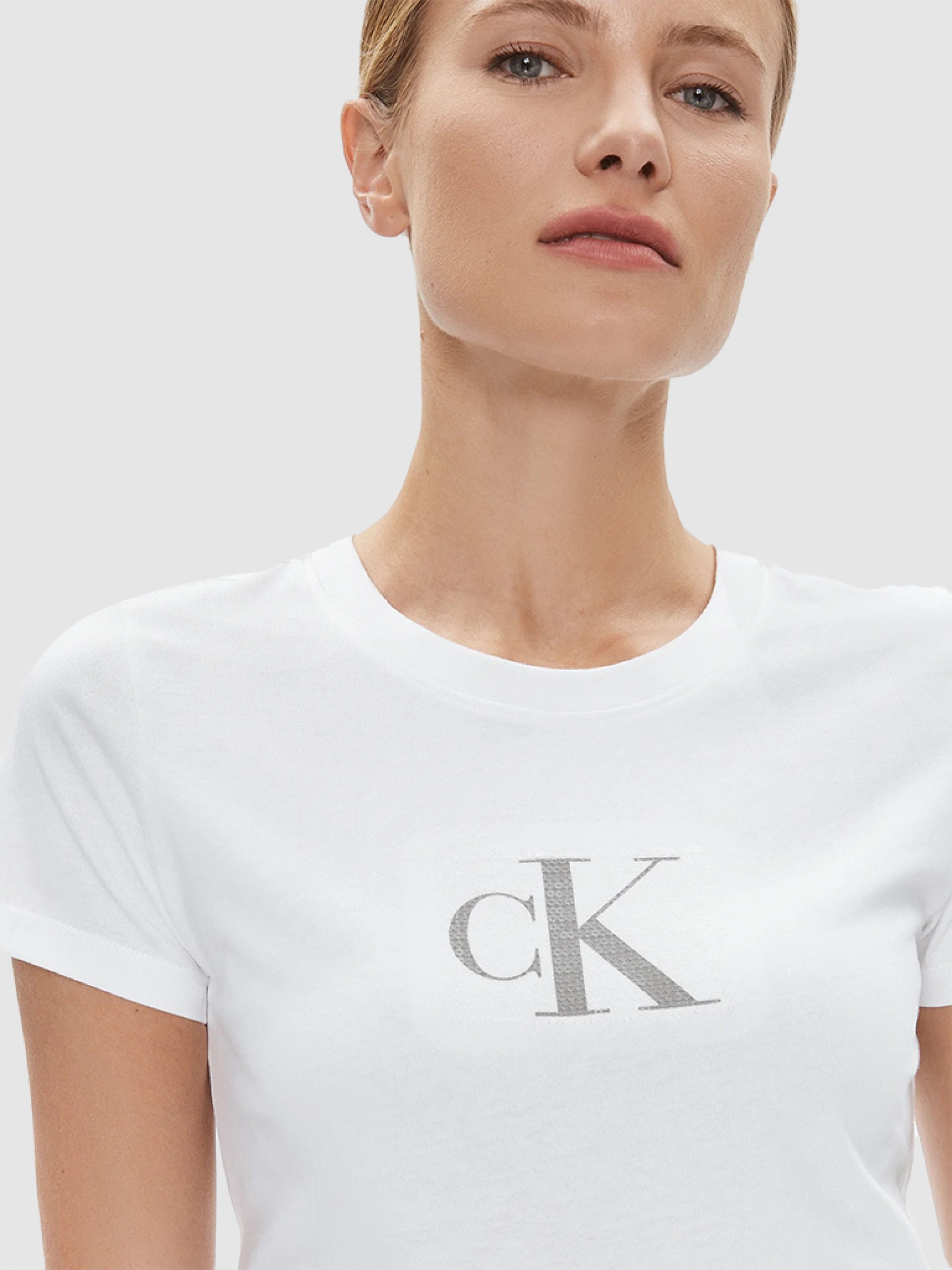 T-Shirt Mulher Sequin Calvin Klein