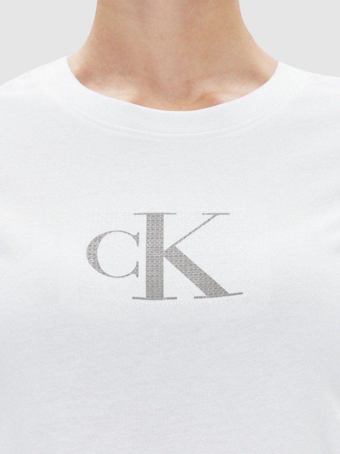T-Shirt Mulher Sequin Calvin Klein