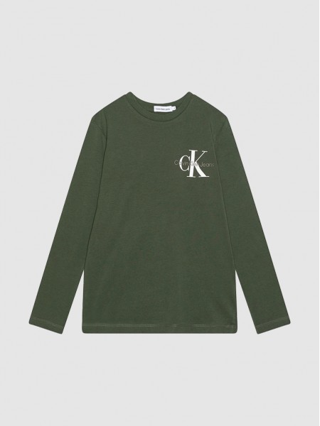 T-Shirt Boy Green Calvin Klein