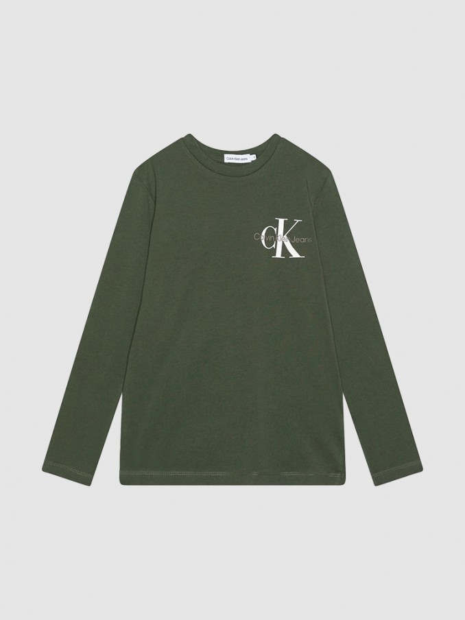 T-Shirt Boy Green Calvin Klein