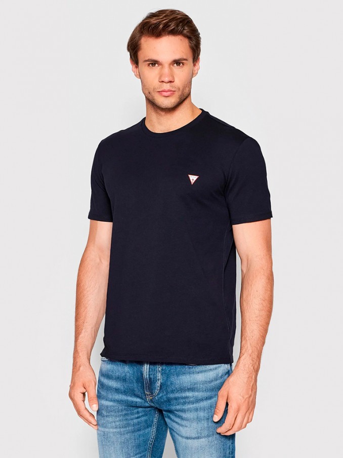 T-Shirt Man Navy Blue Guess