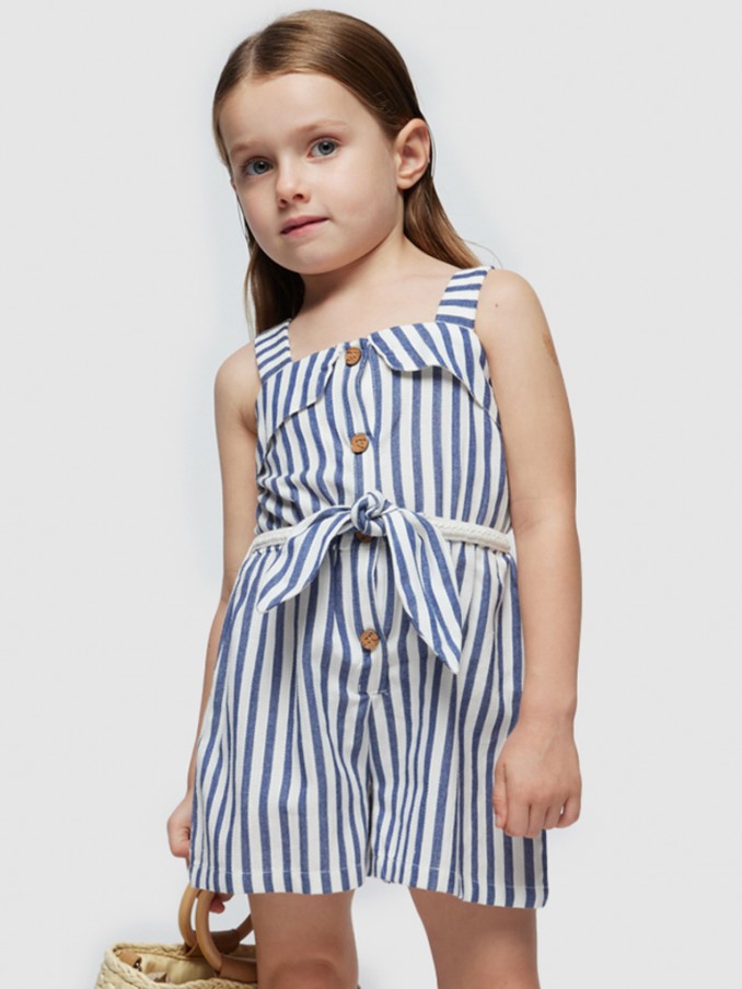 Overall Girl Blue Stripe Mayoral