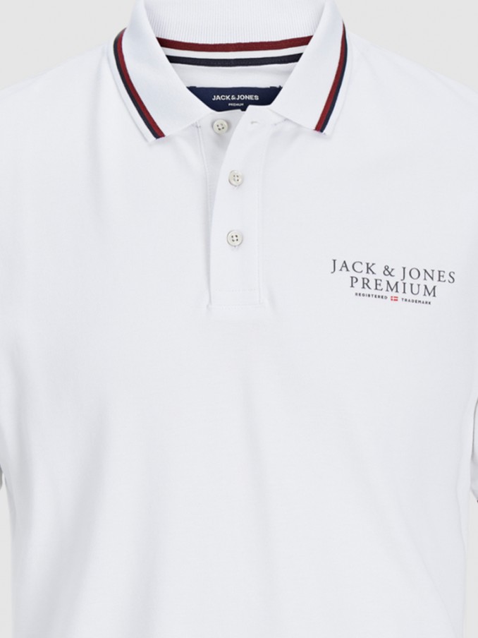 Polo Hombre Blanco Jack & Jones