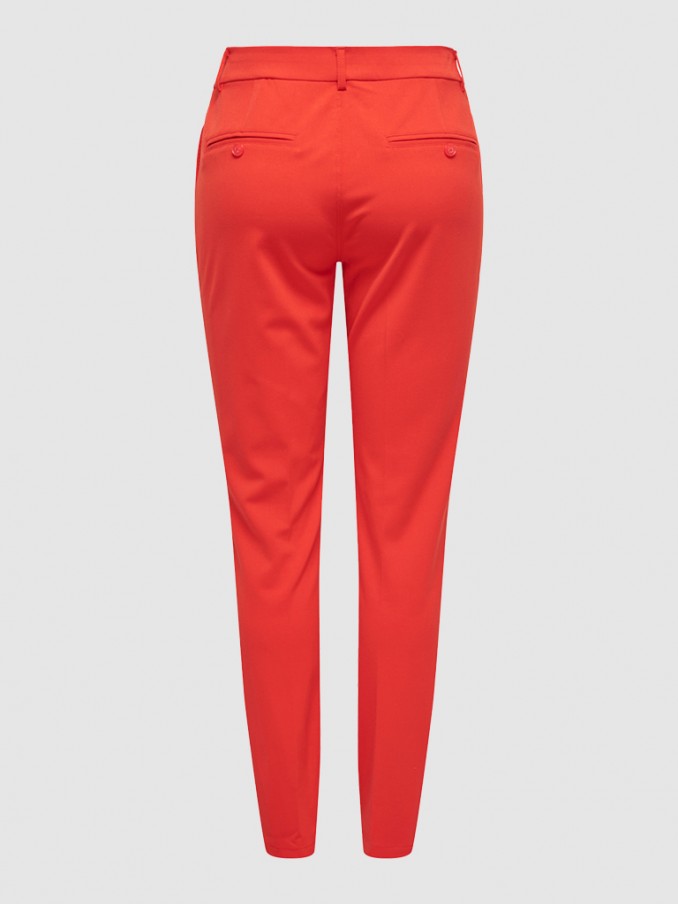 Pantalones Mujer Rojo Only