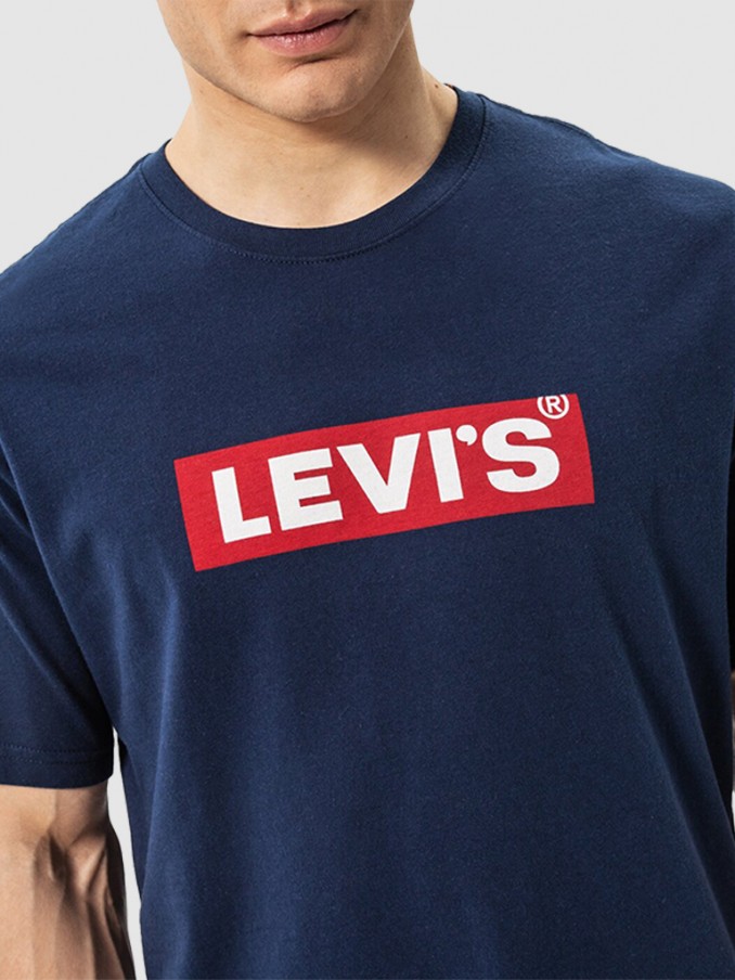 Camiseta Hombre Azul Marino Levis