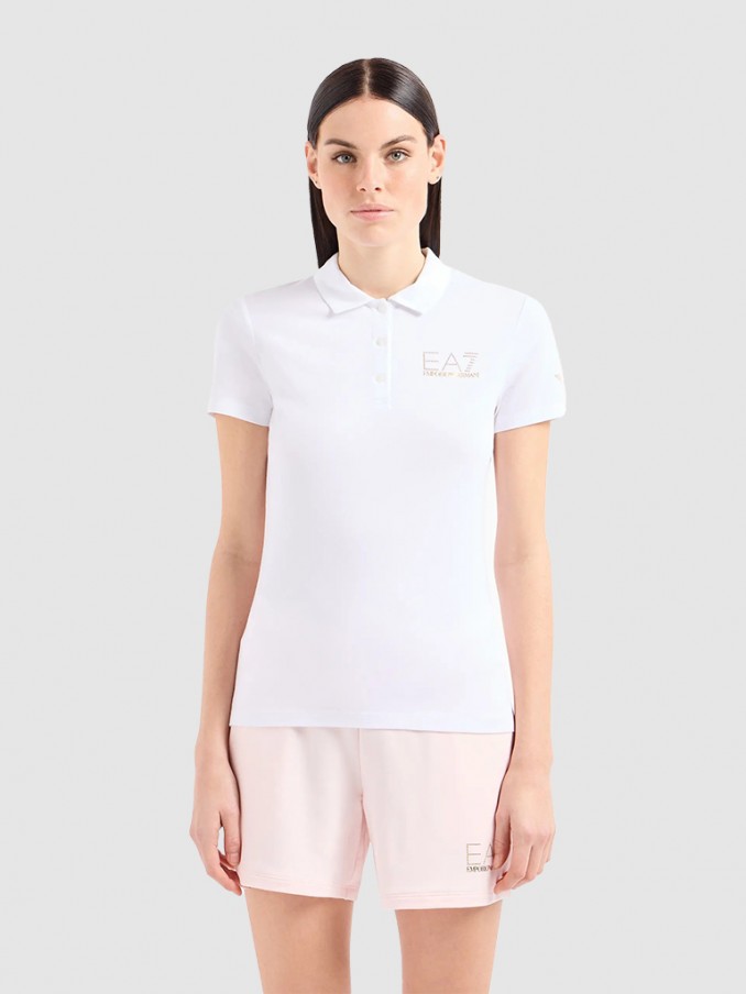 Polo Shirt Woman White Ea7 Emporio Armani