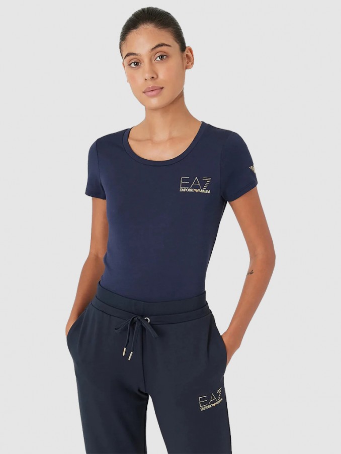 T-Shirt Woman Navy Blue Ea7 Emporio Armani