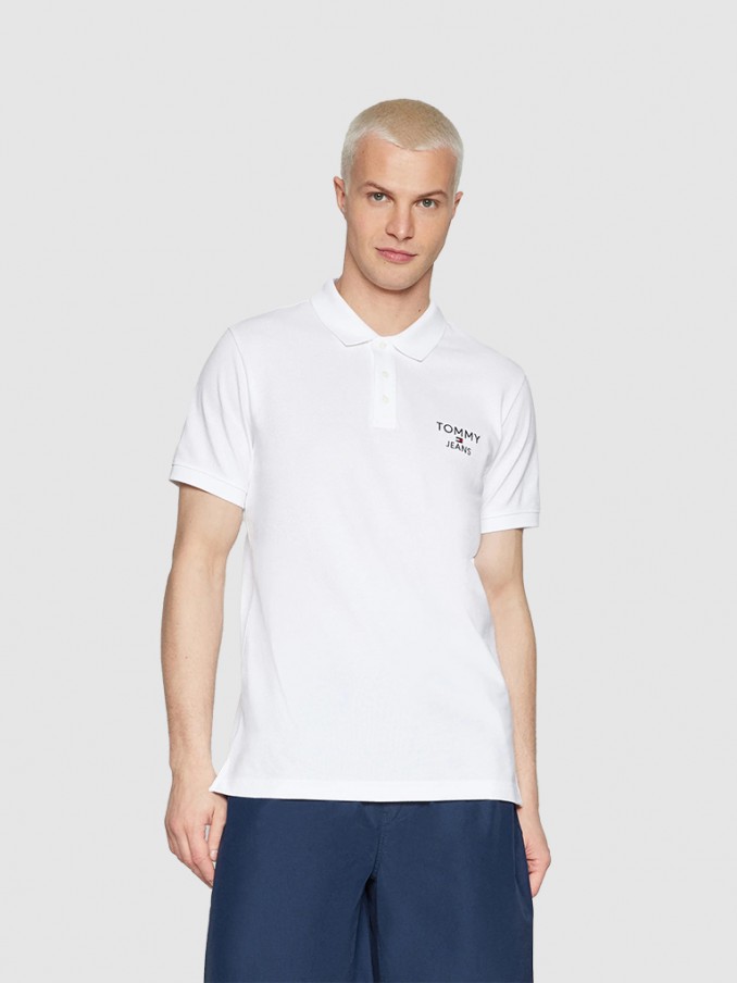 Polo Shirt Man White Tommy Jeans