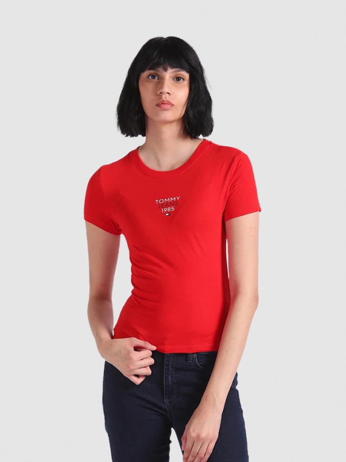 Camiseta Mujer Rojo Tommy Jeans