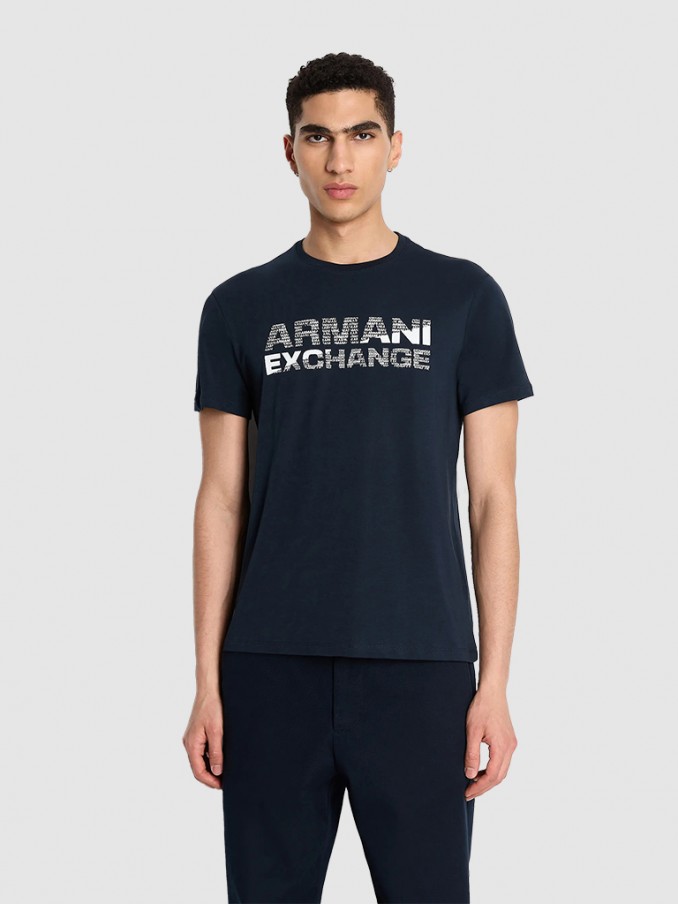 Camiseta Hombre Azul Marino Armani Exchange