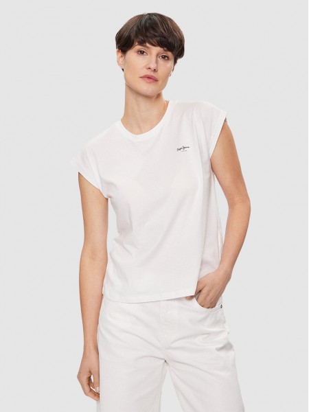 T-Shirt Woman White Pepe Jeans London