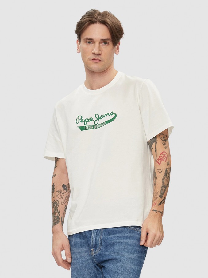 T-Shirt Man White Pepe Jeans London