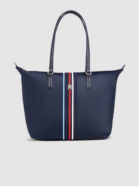 Tote Bags Woman Navy Blue Tommy Jeans