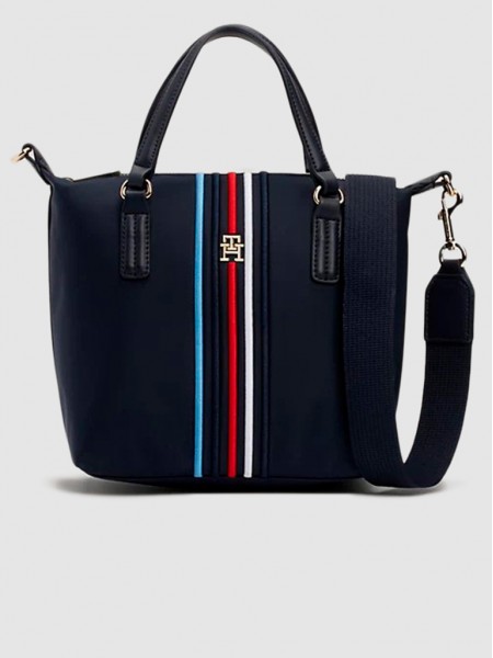 Tote Bags Woman Navy Blue Tommy Jeans