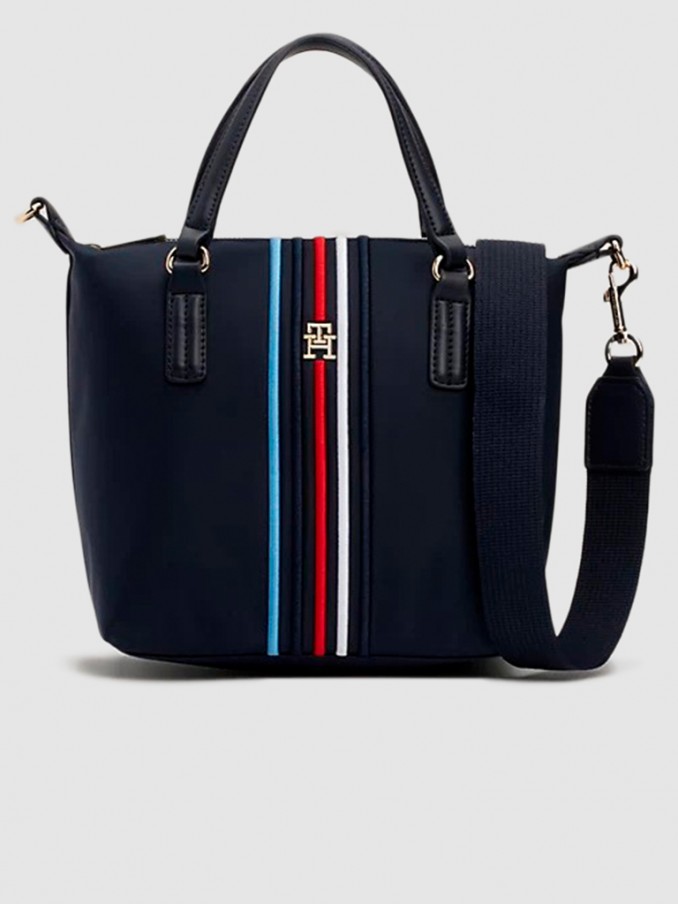 Tote Bags Woman Navy Blue Tommy Jeans