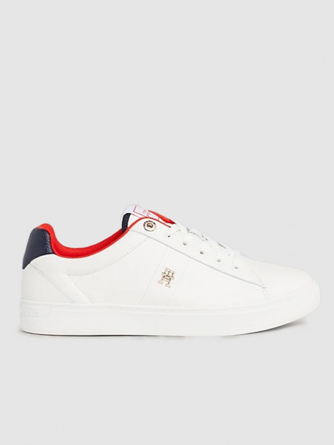 Tenis Mujer Blanco Con Azul Tommy Jeans