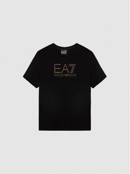 T-Shirt Boy Black Ea7 Emporio Armani
