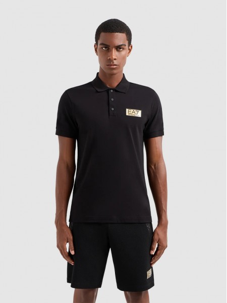 Polo Shirt Man Black Ea7 Emporio Armani