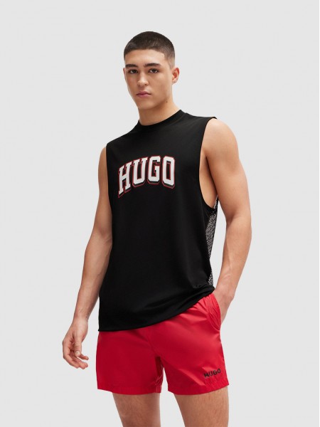 T-Shirt Man Black Hugo Boss