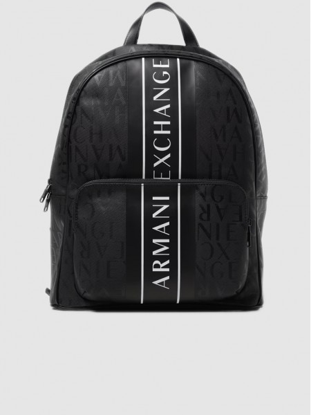 Backpack Man Black W / White Armani Exchange
