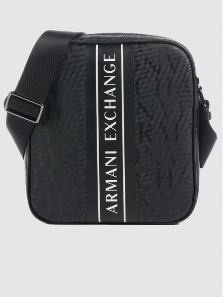 Handbag Man Black W / White Armani Exchange