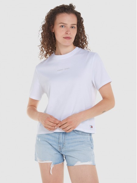 T-Shirt Woman White Tommy Jeans