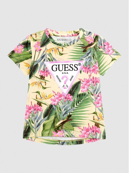 T-Shirt Menina Botanical Guess