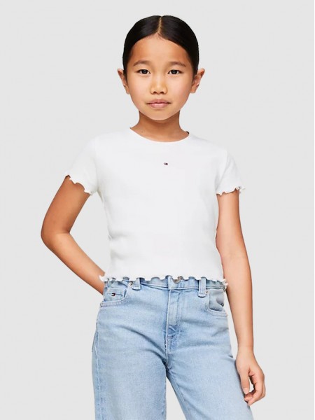 T-Shirt Girl White Tommy Jeans Kids