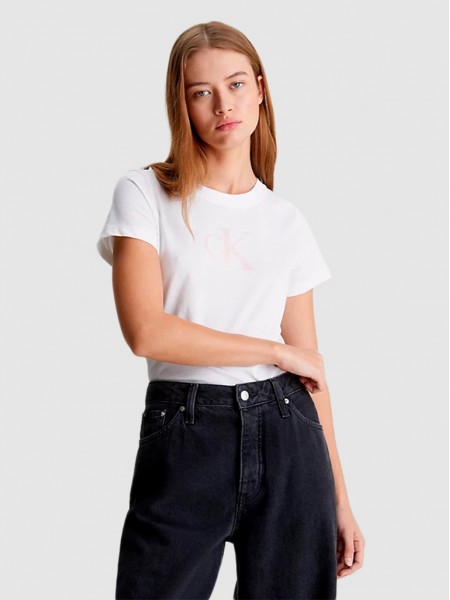 T-Shirt Mulher Satin Calvin Klein