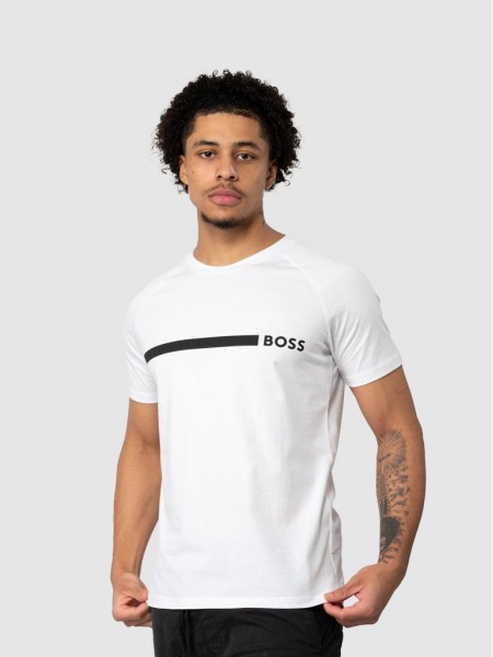 Camiseta Hombre Blanco Boss