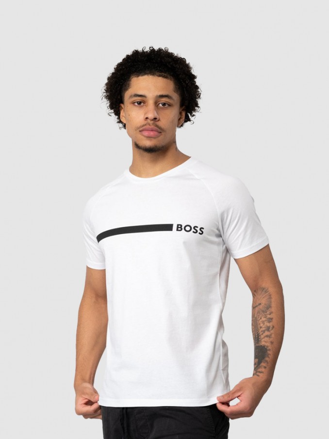 Camiseta Hombre Blanco Boss